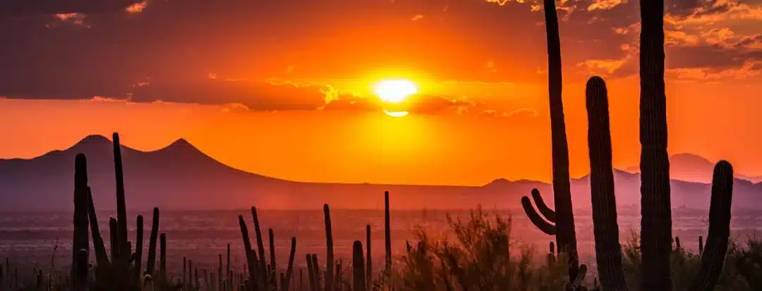 A beautiful Arizona sunset shows the promises of Scottsdale detox centers led by Purpose Healing