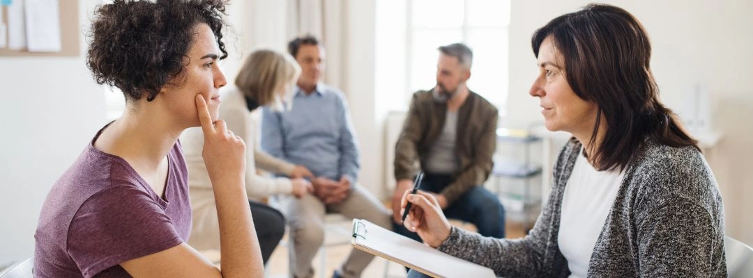 Image of therapist offering professional counseling support