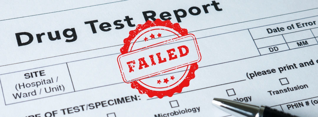 Image of a drug test report with Failed stamped on it - Will I Lose Custody If I Fail A Drug Test - Purpose Healing Center