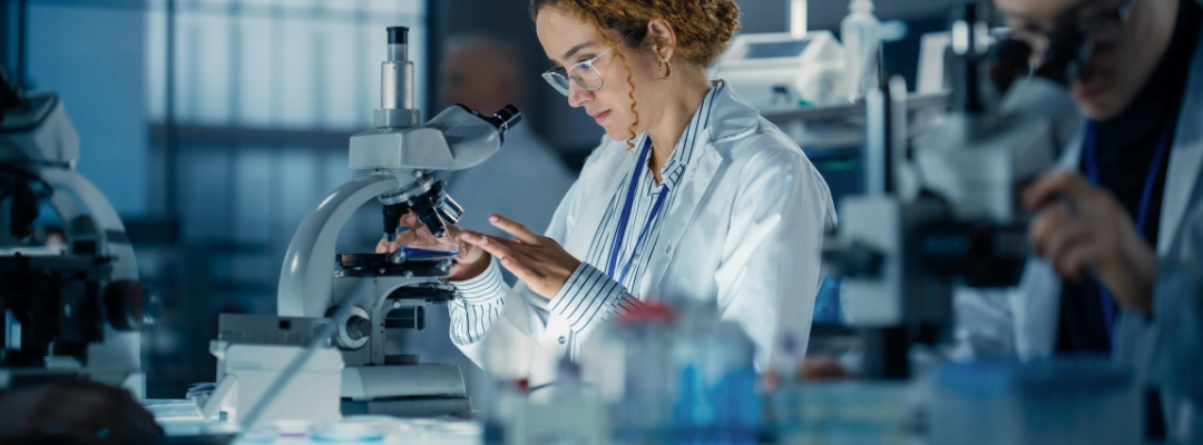 Image of Lab technician processing a federally regulated drug test sample