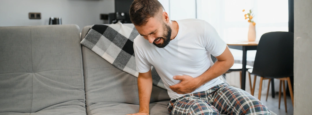 Illustration of Vomiting Blood After Drinking